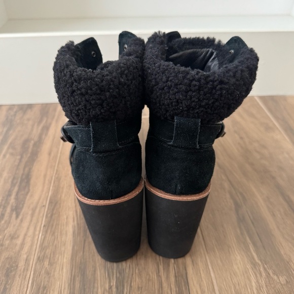 COACH Black Shearling Suede Kenna Bootie - Picture 6 of 8